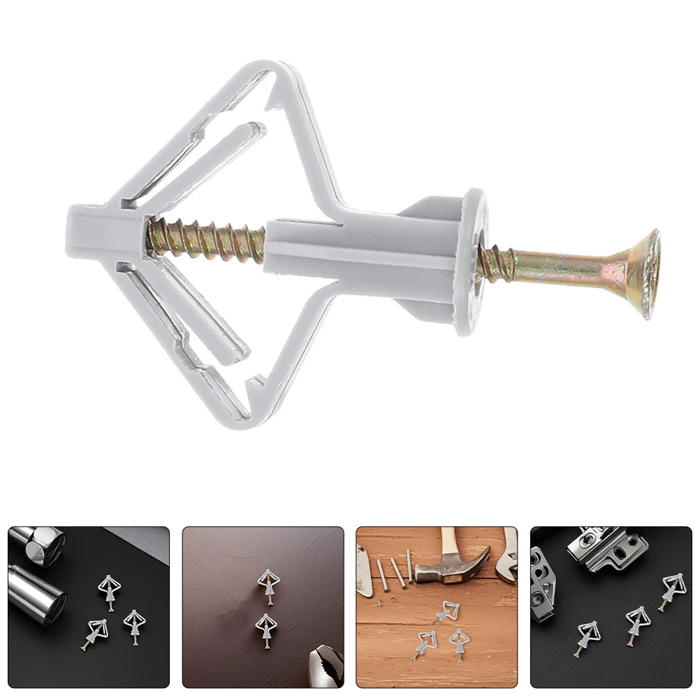 

Butterfly Screws Drywall Anchors Heavy Duty Plastic Steel Expansion Wall Screws for Hollow Concrete Furniture Frame Repair