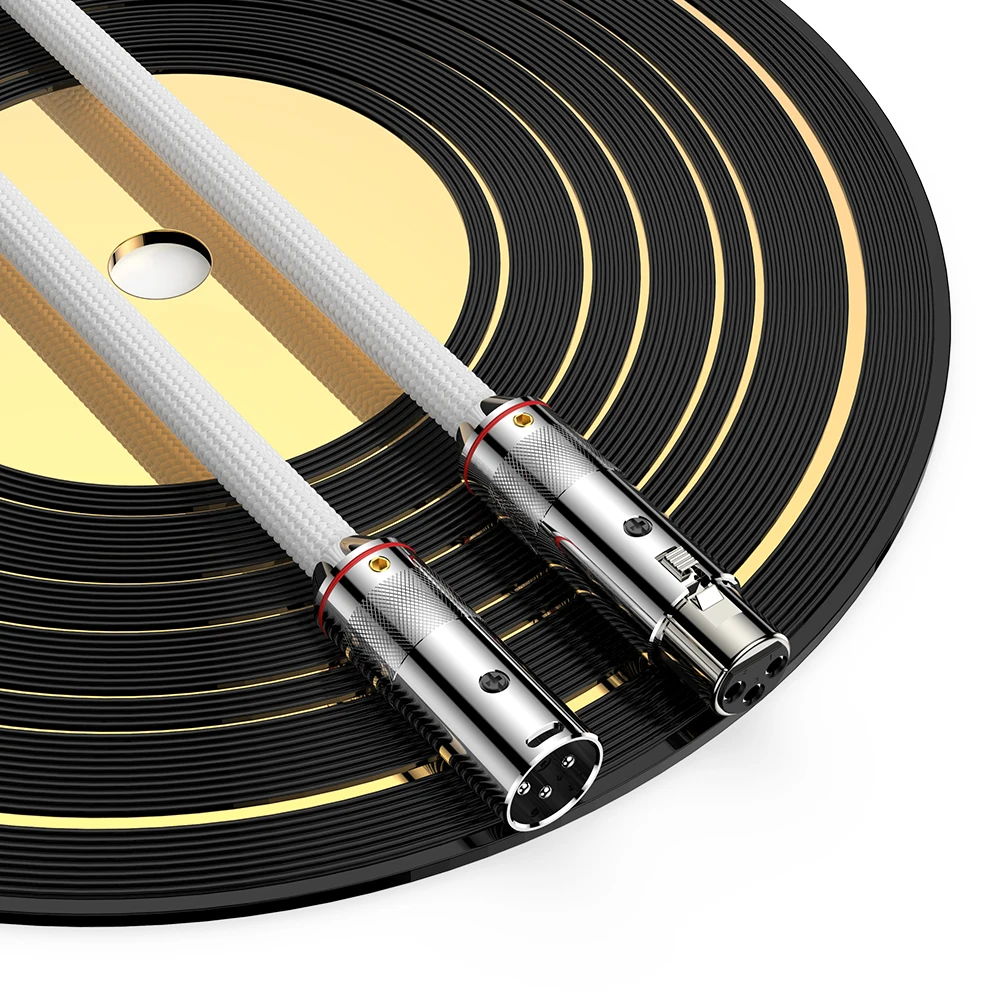 

Audiocrast A75X Multi OFC Silver Plated XLR Cable Gold Plated Male to Female Balanced AV Cable for STB DVD TV VCD