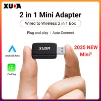 XUDA nuevo adaptador inalámbrico Carplay Android Auto 2 en 1 Mini caja inteligente WIFI BT conexión automática para Toyota Volvo Benz MG Kia MAZDA FORD