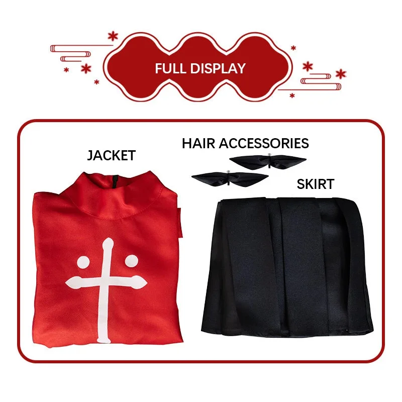 Sky02 Fatestay Night Farzaka Rin مجموعة كاملة من أزياء تنكرية للنساء أزياء أداء ليلية القدر 88Li #