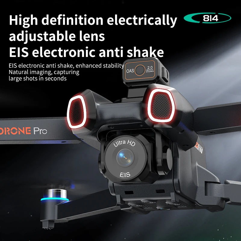 신형 814 GPS 드론 전문가용 8K 카메라 4축 항공 촬영 대형 화면 리모컨 브러시리스 5G WIFI FPV 드론