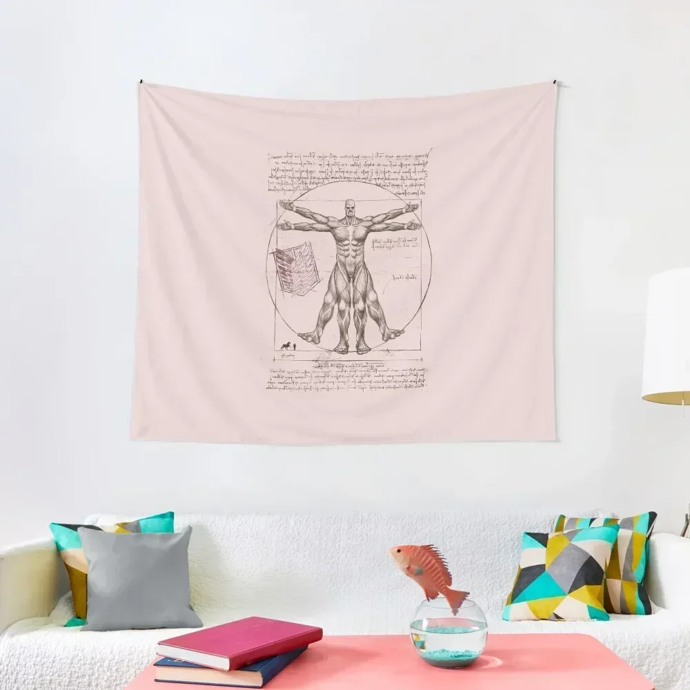 Vitruvian Colossal Tapestry Room Aesthetic House Decor Wallpaper Bedroom Tapestry