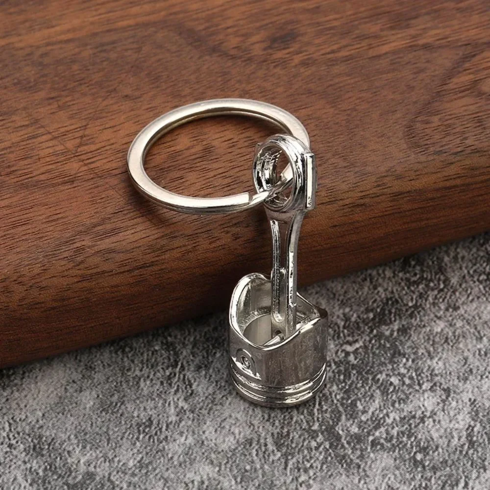 Creative Alloy Car Engine Piston Keychain Car Accessories INS Piston Model Keyring Mini Keyring Auto Parts