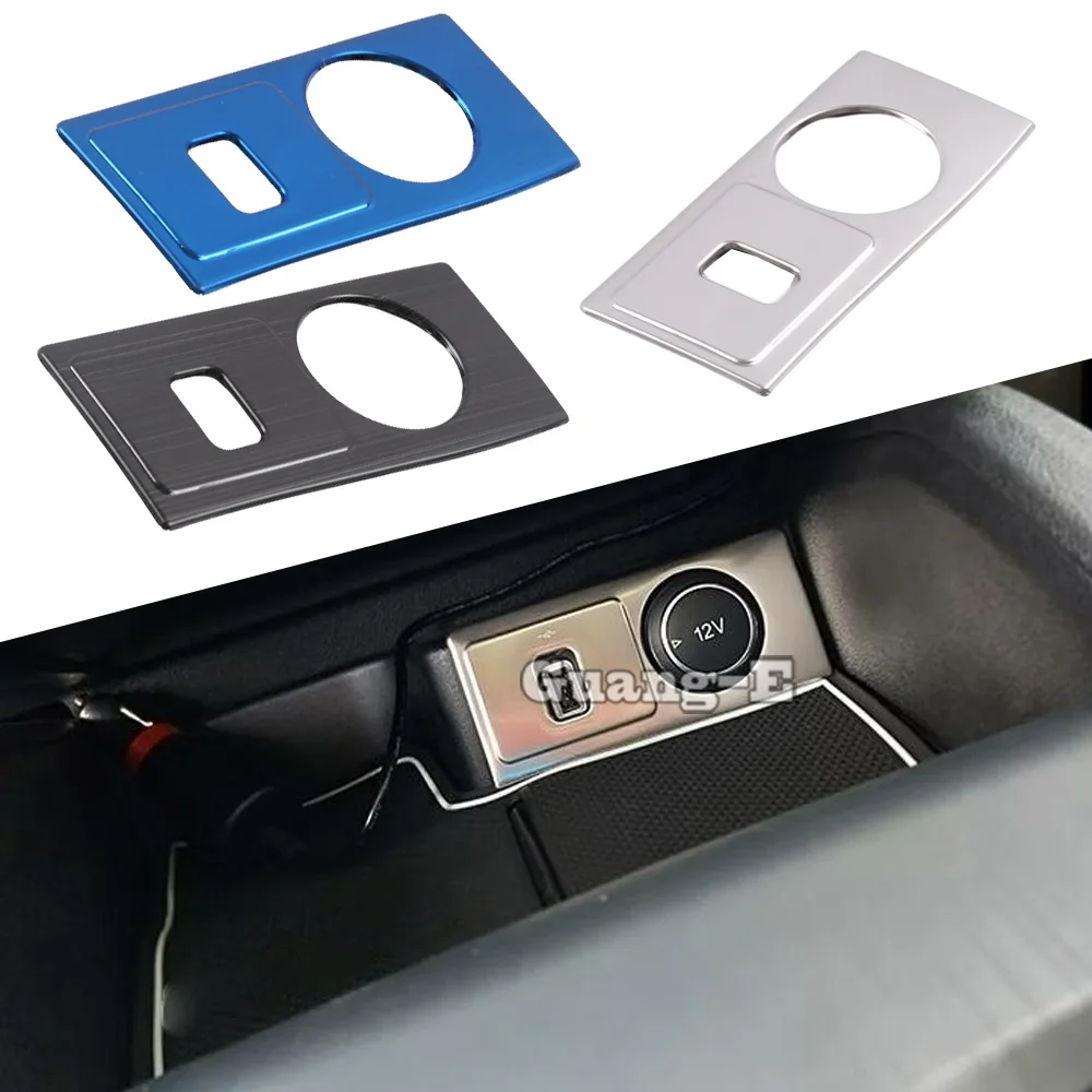 For Ford Focus 2019 2020 2021 2022 Rear Control Socket Charge Cigarette Smoke Lighter Usb Switch Button Frame Lamp Stick Trim