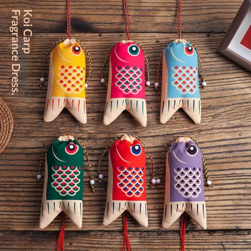 Koi Carp Blessing Bag Pendant Hanfu Decoration Graduation Gift Lucky Pouch Sachet Jewelry Bags Koi Carp Blessing Bag Coin Purse