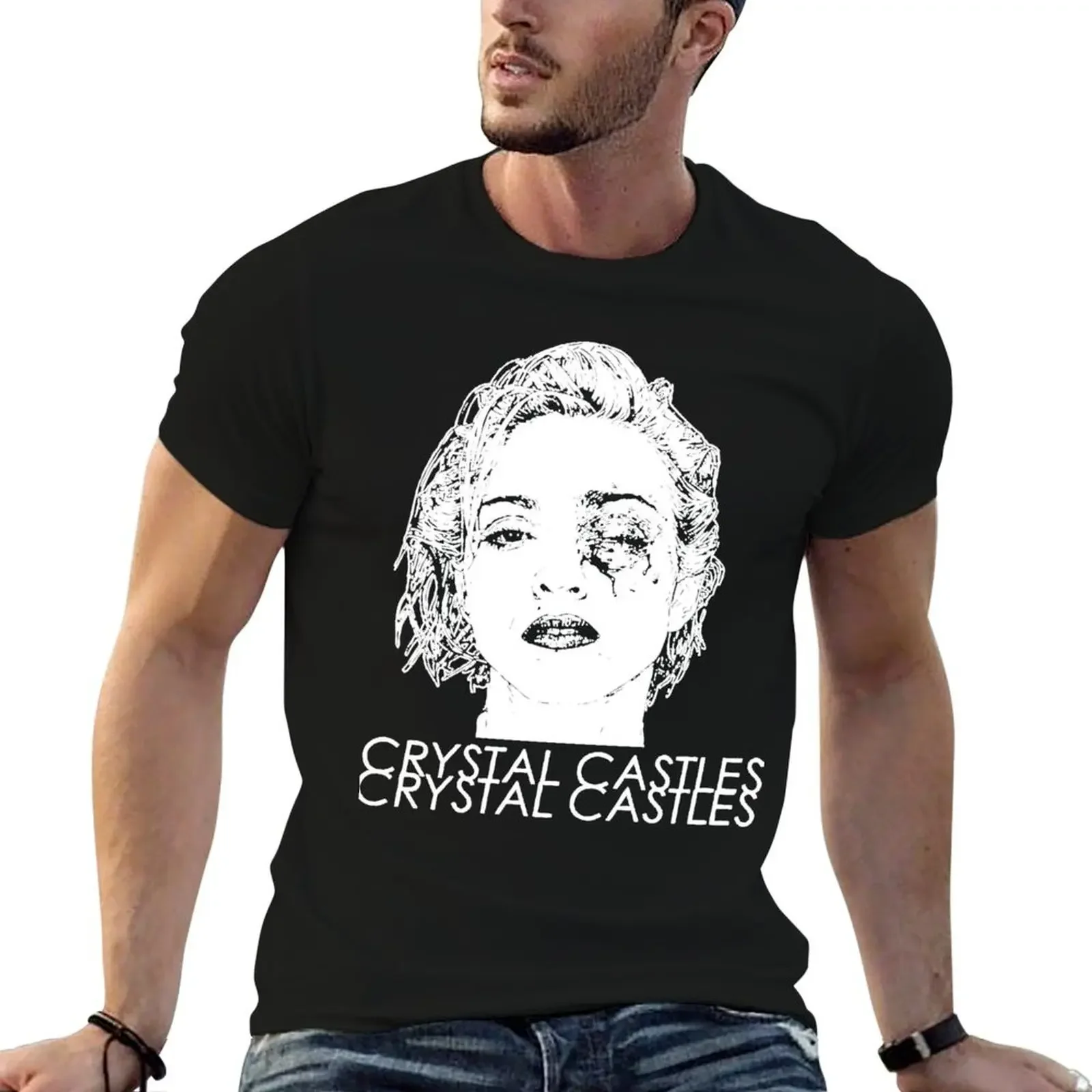 

Crystal Castles T-Shirt blacks shirts graphic Short sleeve tee cute clothes mens champion t shirts