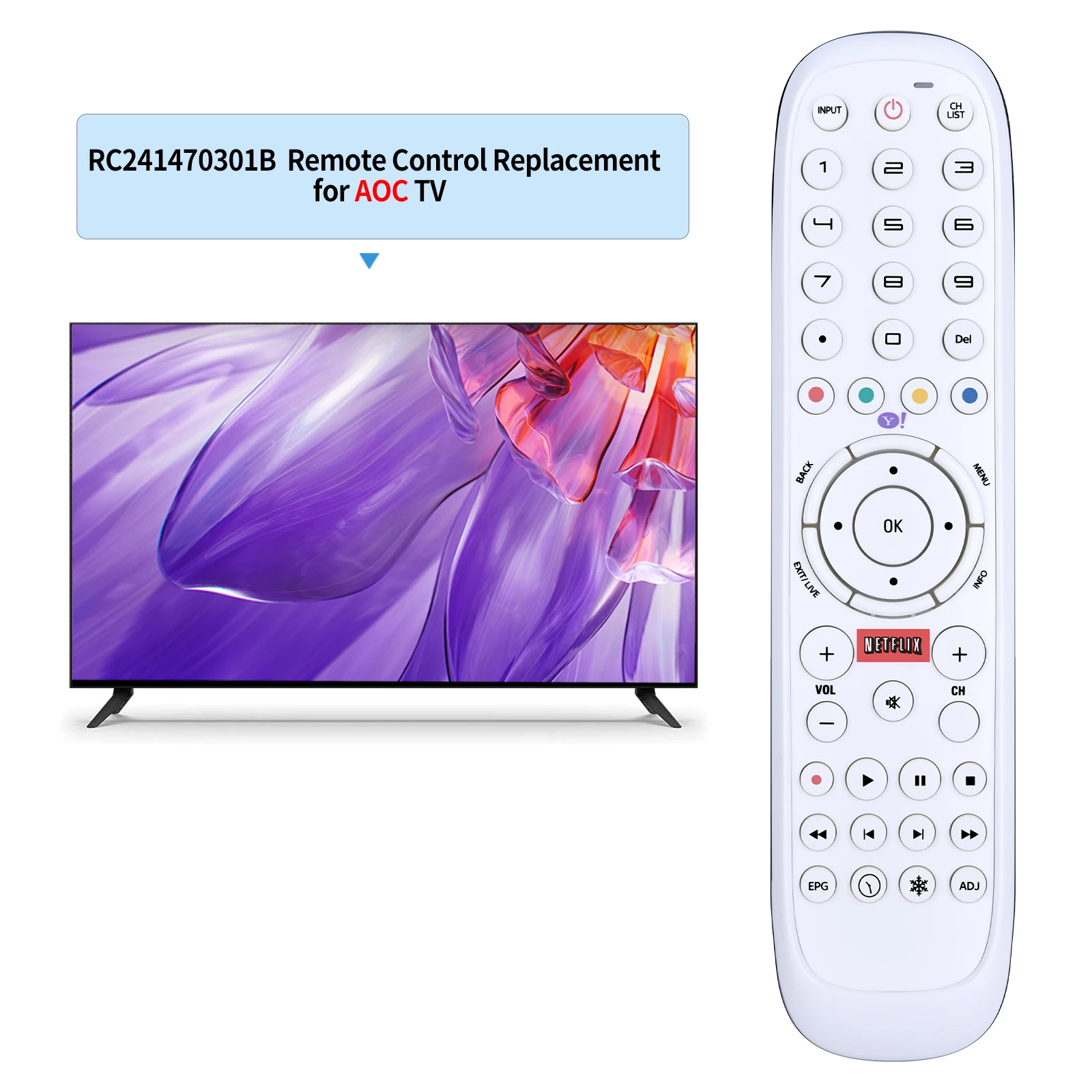 Remote control RC2414703/01B for AOC LE40D1442/20 LE32D3142 LE58D3140 LCD LED HDTV TV