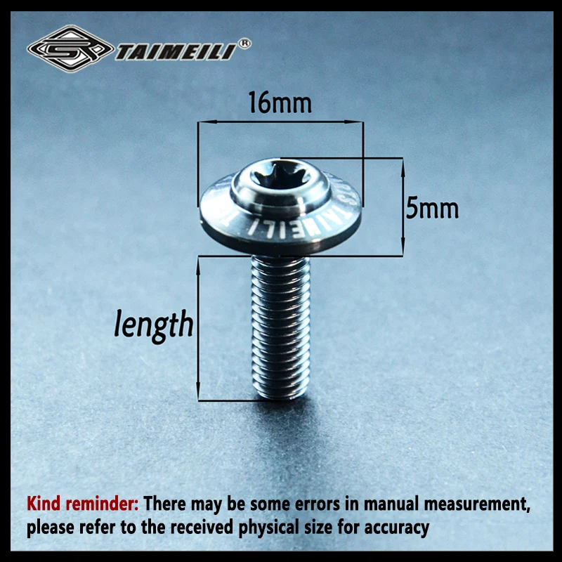 Taimeili 1 Stuks Titanium Legering Bout T2 Serie Gescherfde Schroef M 6X10/16/20/25/30 Mmlocomotief Shell Modificatie En Reparatie