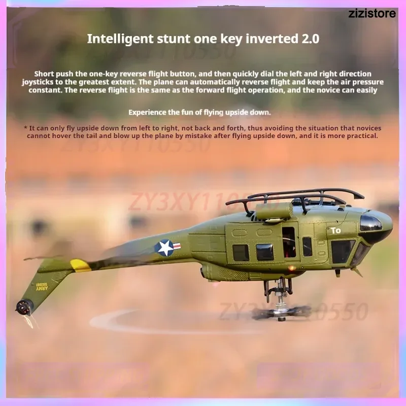 

F07/Bell F08 Huey Моделирование Электрический радиоуправляемый вертолет Модель с дистанционным управлением Оптическое позиционирование потока Пилотажная игрушка для возраста 14+
