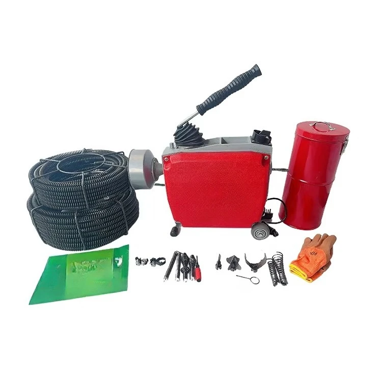 Red electric drain pipe cleaning machine Environmental protection pipe equipment for sale