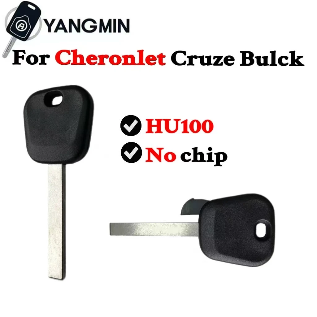 

YANGMIN No Chip Replacement Transponder Blanks Car Key Shell Case cover For Chevrolet Cruze Buick With HU100 Blade