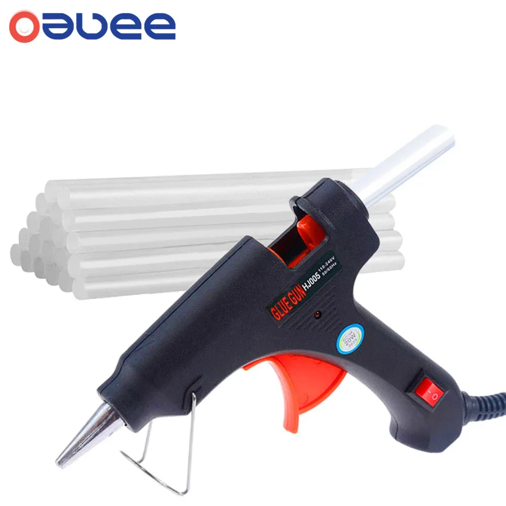 

Oauee 20W Melt Glue Gun with Glue Stick 7mm*110mm Mini Gun Thermo Electric Heat Temperature Tool DIY Glue Gun Repair Set Hot