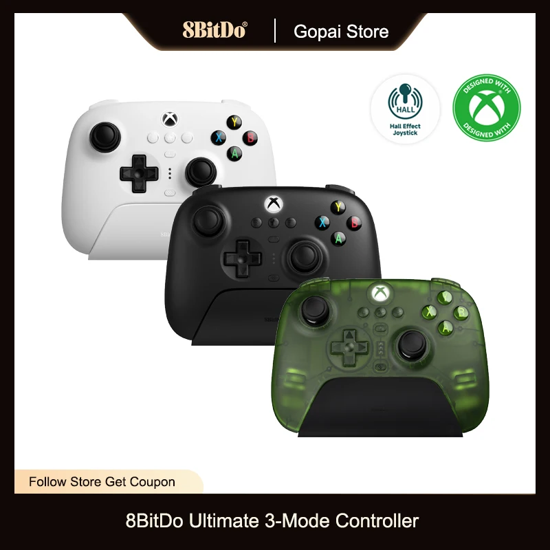 8BitDo Ultimate 3-mode Wireless Bluetooth Gaming Controller For Xbox Series X|S, Xbox One, Windows, Android  with Charging Dock