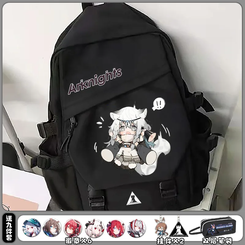 Arknights Merchandise Amiya Skadi Anime Game Double Shoulder Backpack For Boys And Girls High Middle Elementary School Students