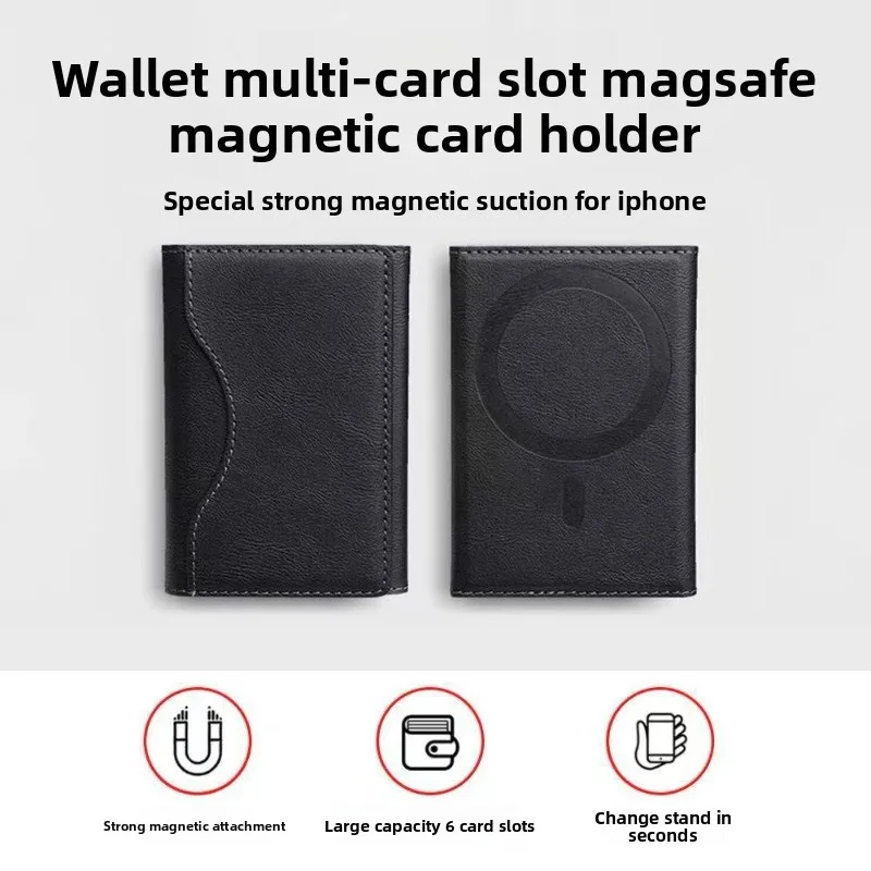 مناسبة لحامل بطاقات المحفظة الخلفية اللاصقة للهاتف المحمول، وحامل بطاقات جلدي مغناطيسي magsafe، وحامل هاتف iPhone #3
