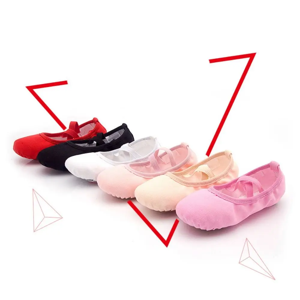 Zapatos de Ballet de cuero suave para niñas, zapatos de baile de suela plana antideslizantes, zapatillas de práctica de Ballet de satén para niños, 34-40