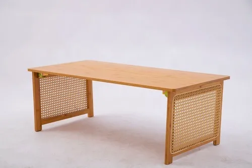 Café TablesWicker Style Coffee Table for Living Room Bedroom Office Space Modern Design