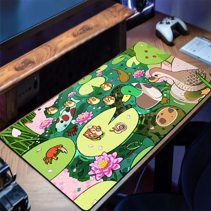 

Mouse Pad Computer Gaming Accessories Keyboard Pad Laptop Anime Cartoon City Gamer Desk Mat Office PC Flower Mousepad Rug Carpet