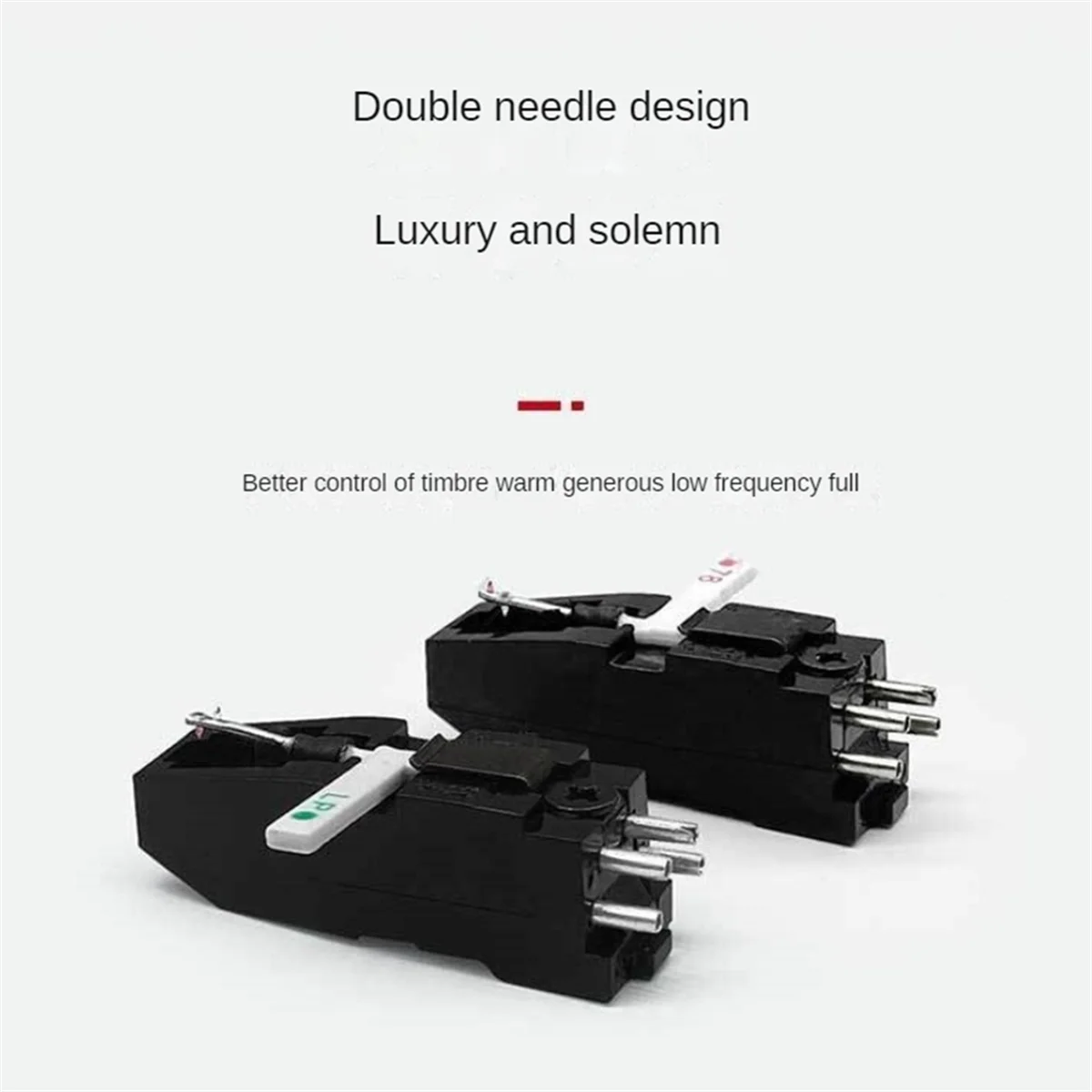 RISEN Phonograph Turntable Dual Moving Cartridge Stylus Vinyl Needle Replace for LP 78 Vinyl Needle Double Ruby and Sapphire