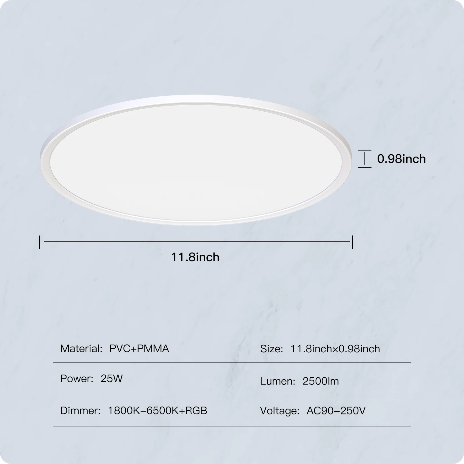 MOES Smart WIFI Ceiling Light ultrathin Energy-saving RGB Dimmable Lighting LED Lamp TUYA APP Remote Control Voice Google Alexa