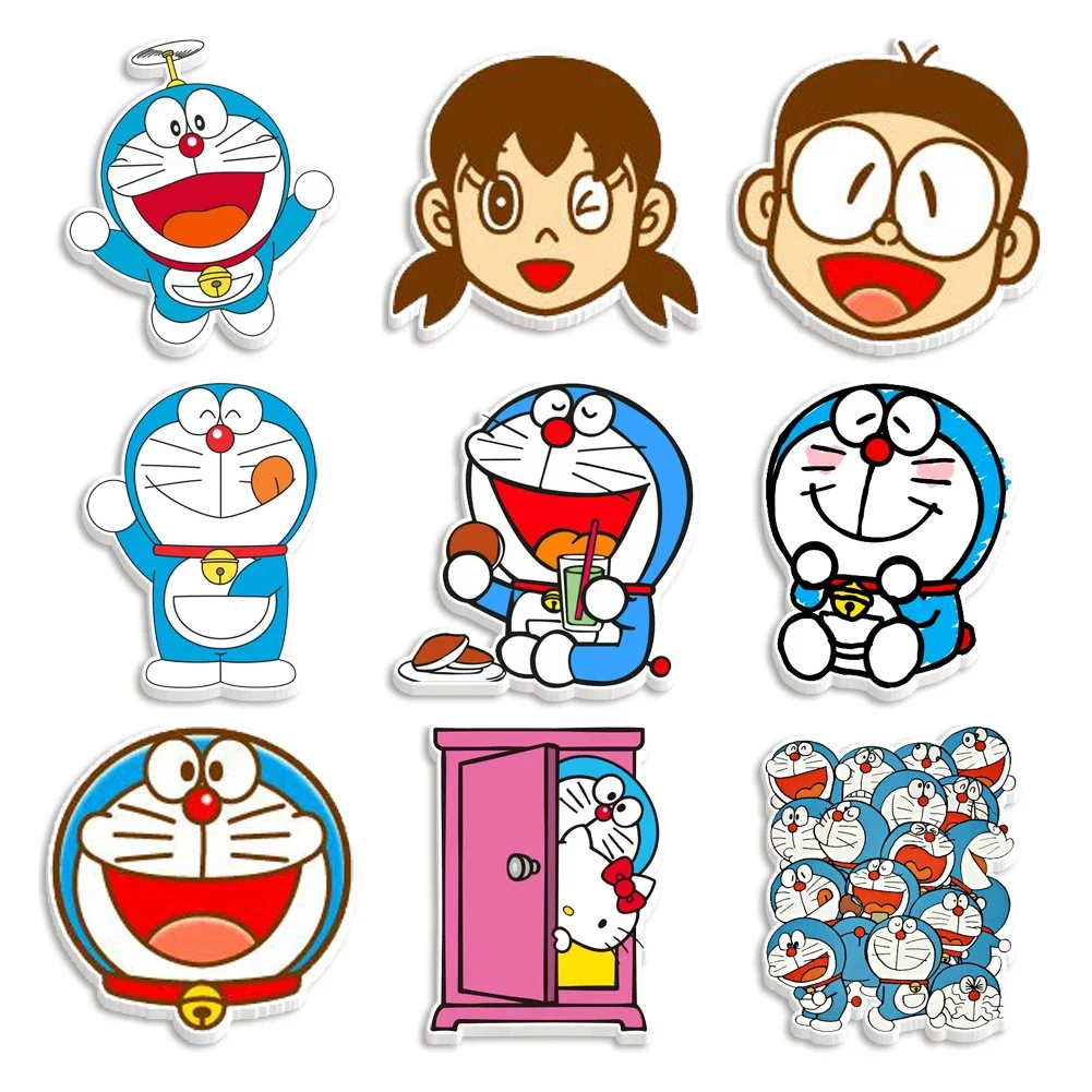 

10 Pieces/lot Anime Cartoon Doraemon Jingle Cat Series Flat Resin DIY Earrings Home Decoration Accessories
