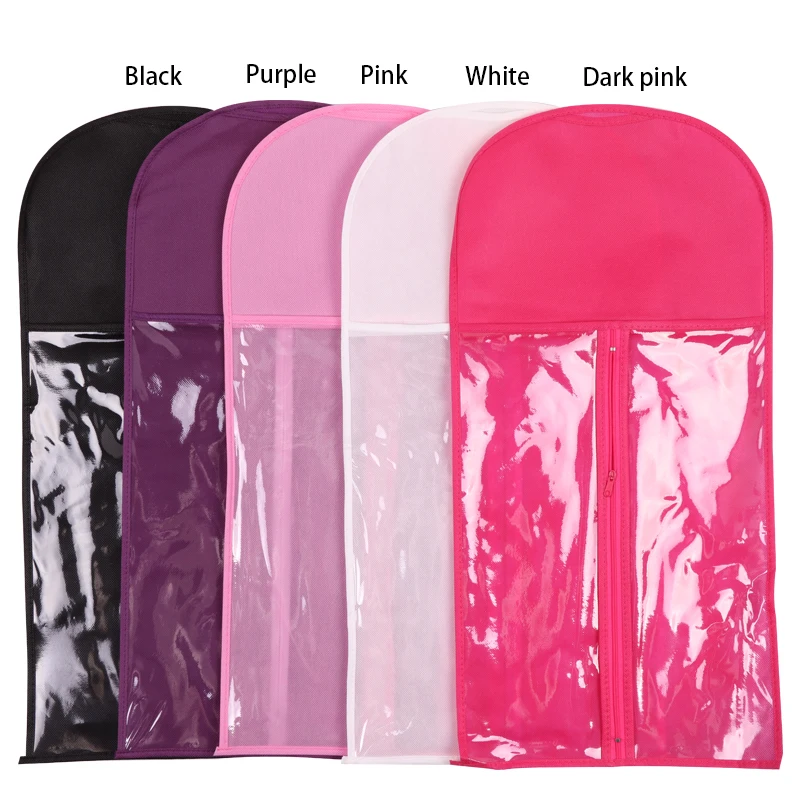 Anti Dust Hair Package Wig Bag With Hanger For Hair Extensions Storage Bags With Plastic Holder Hair Packaging Bags