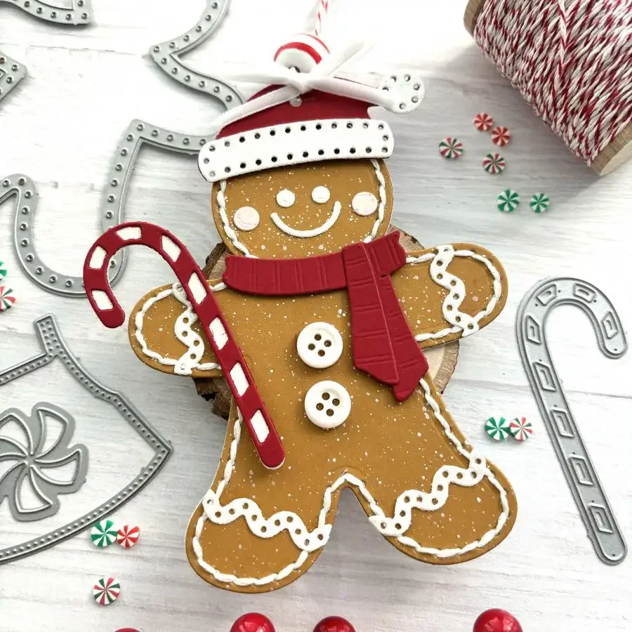 New October 2024 Christmas In Stitches Gingerbread Builder Cutting Dies Scrapbooking for Paper Making Frames Card Craft no Stamp