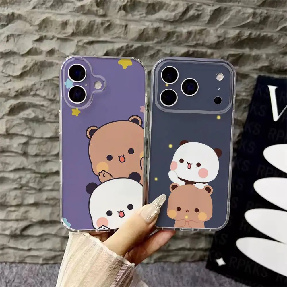 

Cute Cartoon BUBU D-DUDU Phone Case For iPhone 17,16,15,14,13,12,Pro,Max,Plus,E,SE4,Air,Mini Transparent Cover