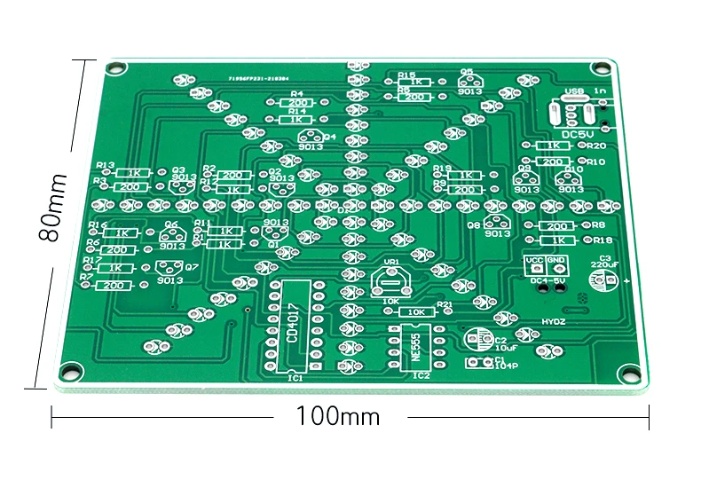 Fireworks red yellow Double Color Flashing Lights DIY Kit Strobe NE555 + CD4017 Electronic Practice Learning Kits Suite Parts