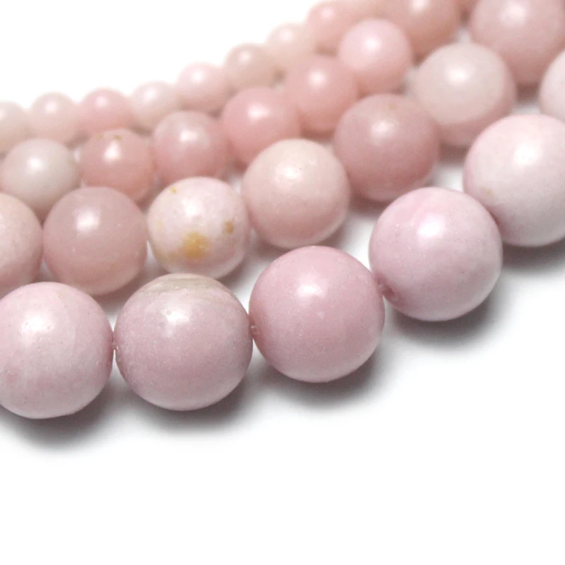 Natural Stone Beads Chinese Pink Opal Beads Charms For Jewelry Making DIY Necklace Bracelet Earrings Accessory
