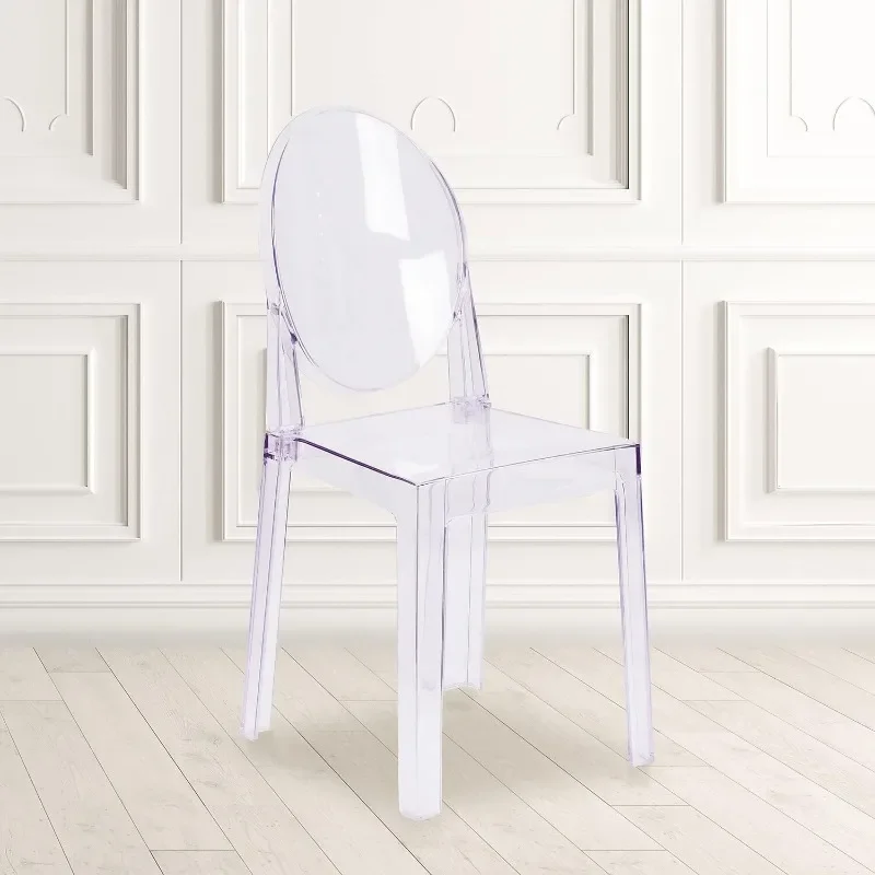 

Pack Ghost Chair with Oval Back in Transparent Crystal