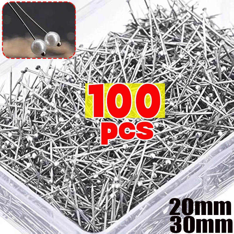 

100 шт. латунные булавки с шаровой головкой, позолоченные булавки с шаровой головкой для изготовления ювелирных изделий, булавки для бисера, фурнитура, сделай сам, ювелирные изделия