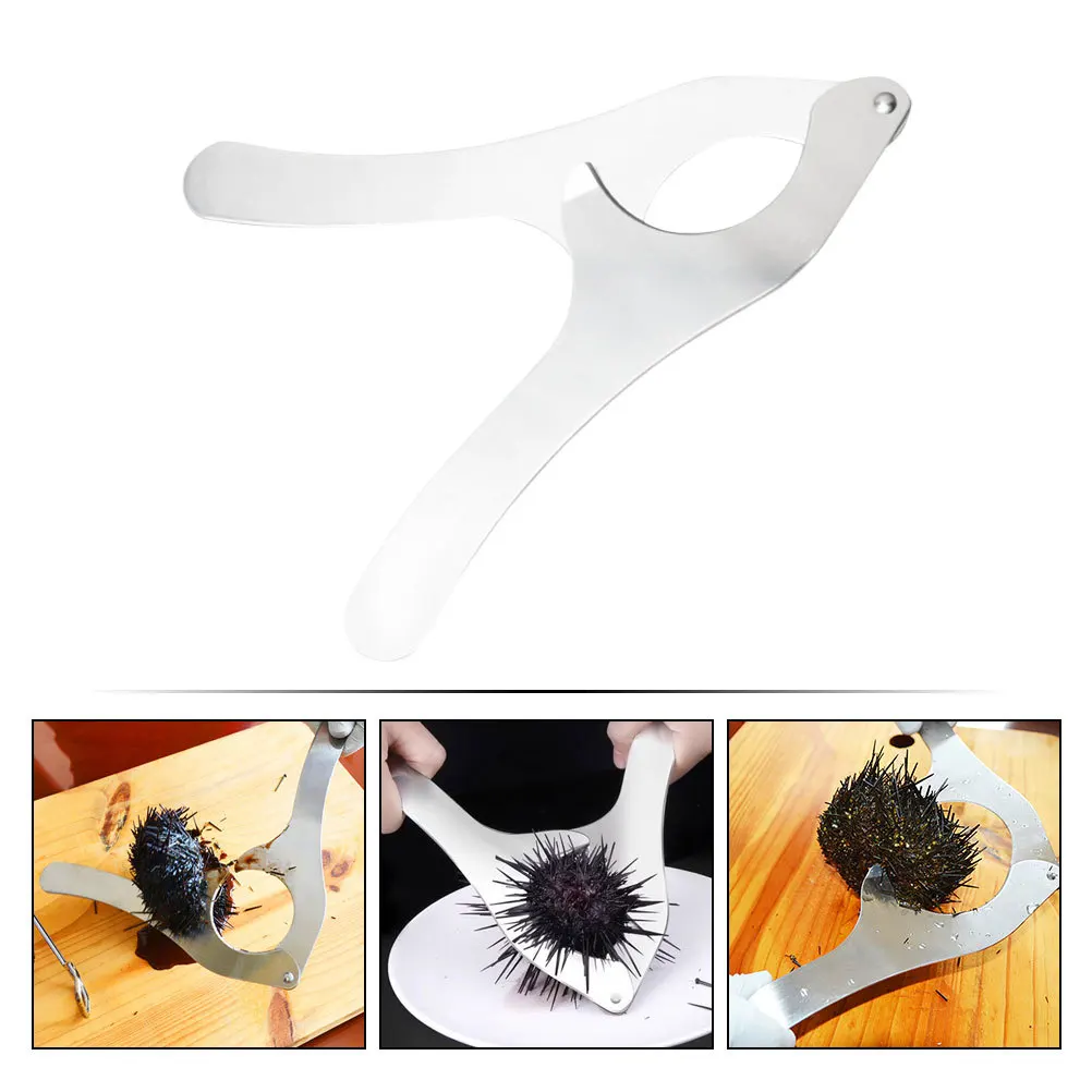 

Sea Urchin Opener Stainless Steel Cutter Ergonomic Seafood Shucker Kitchen Tool Portable Seafood Opening Tool Heavy Duty