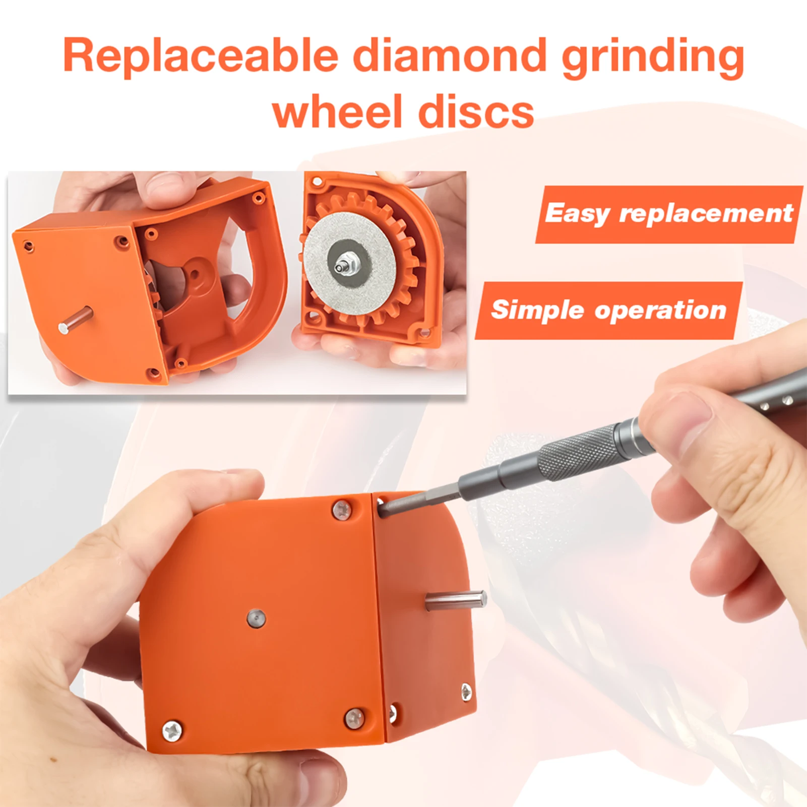 V-Shape Drill Bit Sharpener Mill Drill Machine Blade Sharpening Tool for Impact Drill Milling Knife xobw