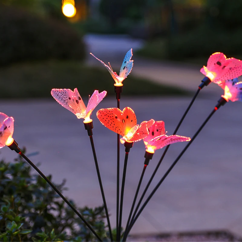 Imagem -06 - Borboleta Solar Lights para Garden Decor Impermeável Caminho Pátio Quintal Gramado Lâmpada ao ar Livre