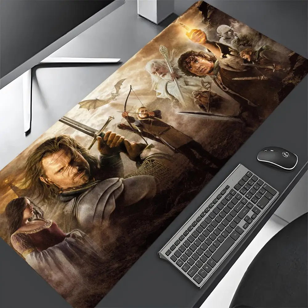 Movie Rings Of The Lords Mouse Pad desk decoration Gaming Mousepad Large 900x400mm MouseMat Gamer XXL Mause Carpet PC Desk