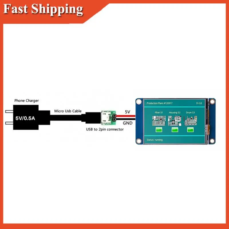 Эффективный сенсорный ЖК-дисплей HMI NX3224T024 2,4-дюймовый интерфейс человеко-машины Дисплей сопротивления HMI Расширенная серия