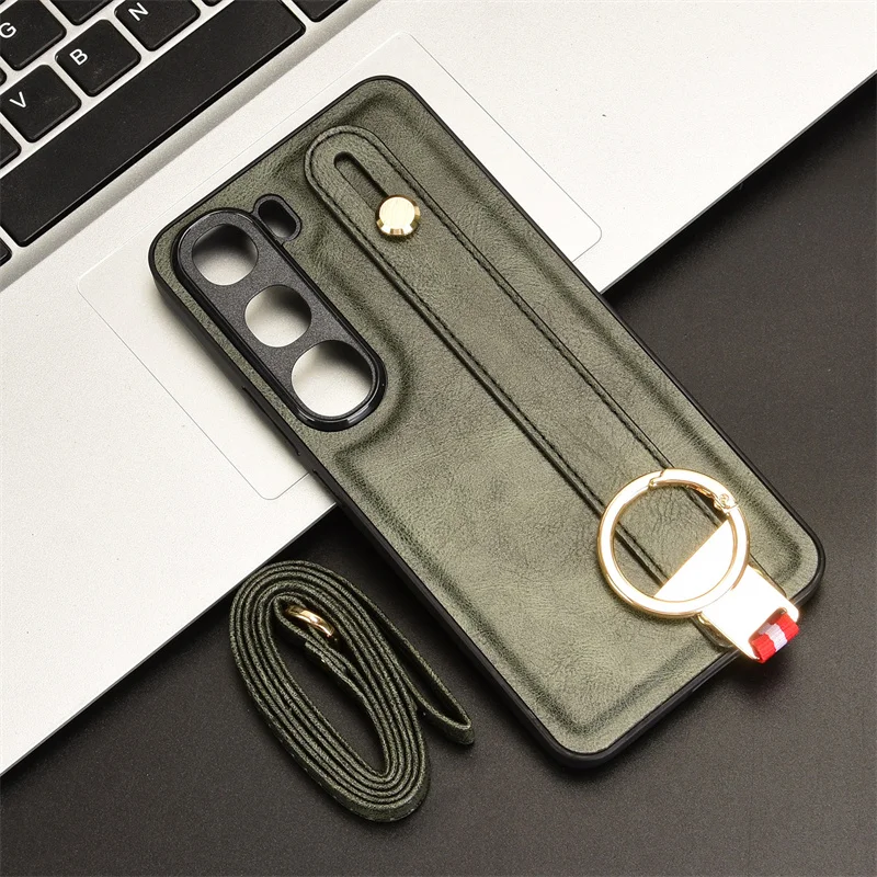 

For Vivo V40 Lite 4G Wristband Ring Case TPU Back Cover Dust Box Suitable for Vivo V40 Lite 5G Wrist strap Phone Case