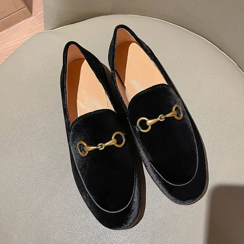 Plus Size 34-44 New Genuine Leather Shoes Women Loafers Spring Summer Flat Shoes Fashion Brand Flats Office Party Daily Shoes