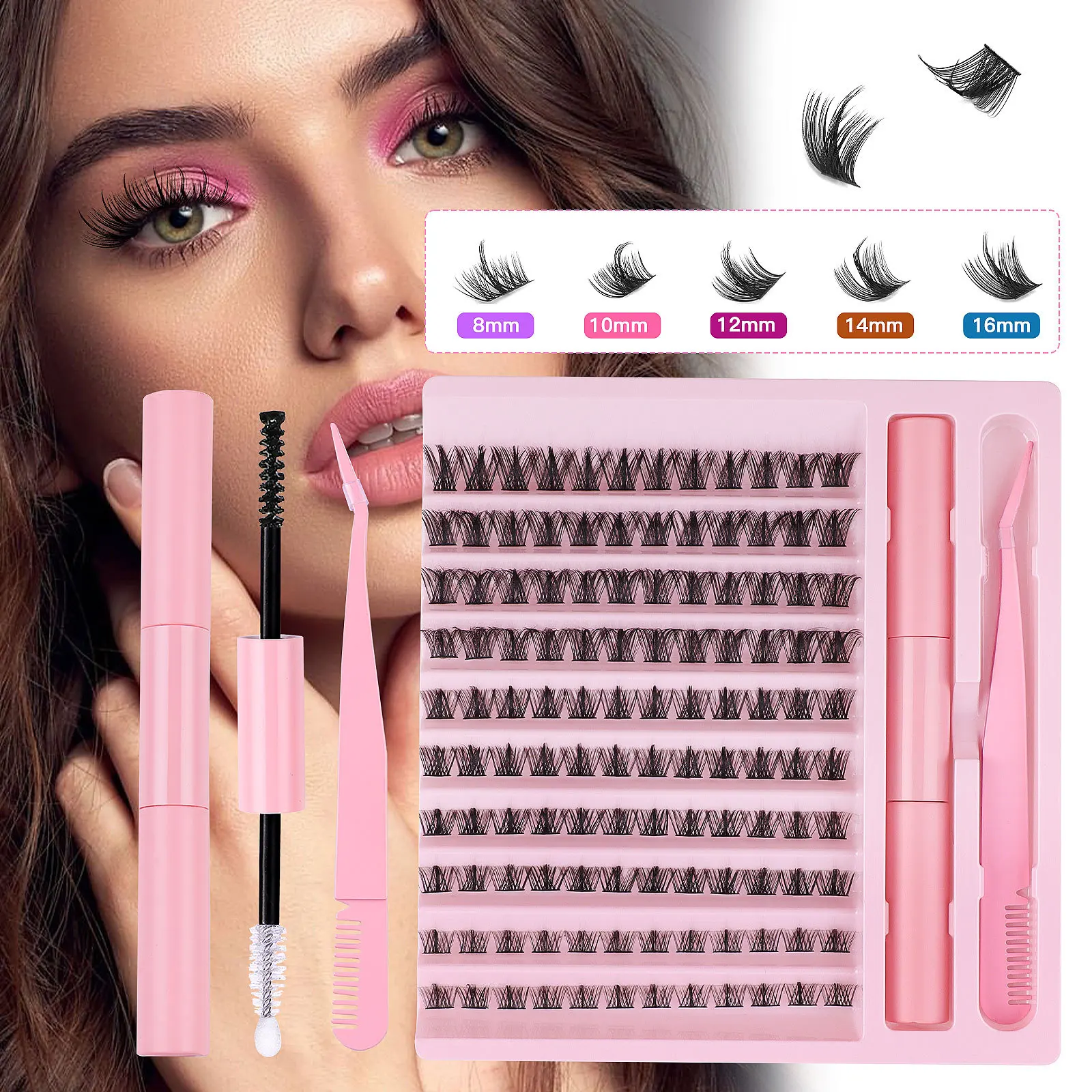 

Explosions DIY Segmented False Eyelash Glue Tweezers Set 120 Cluster Simulation Eyelash Wholesale