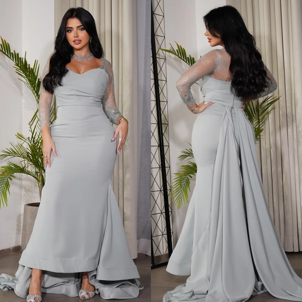 Customized Sizes Available Simple Jersey Pleat Ruched Straight V-neck Midi Dresses Bespoke Occasion Dresses Exquisite Matching