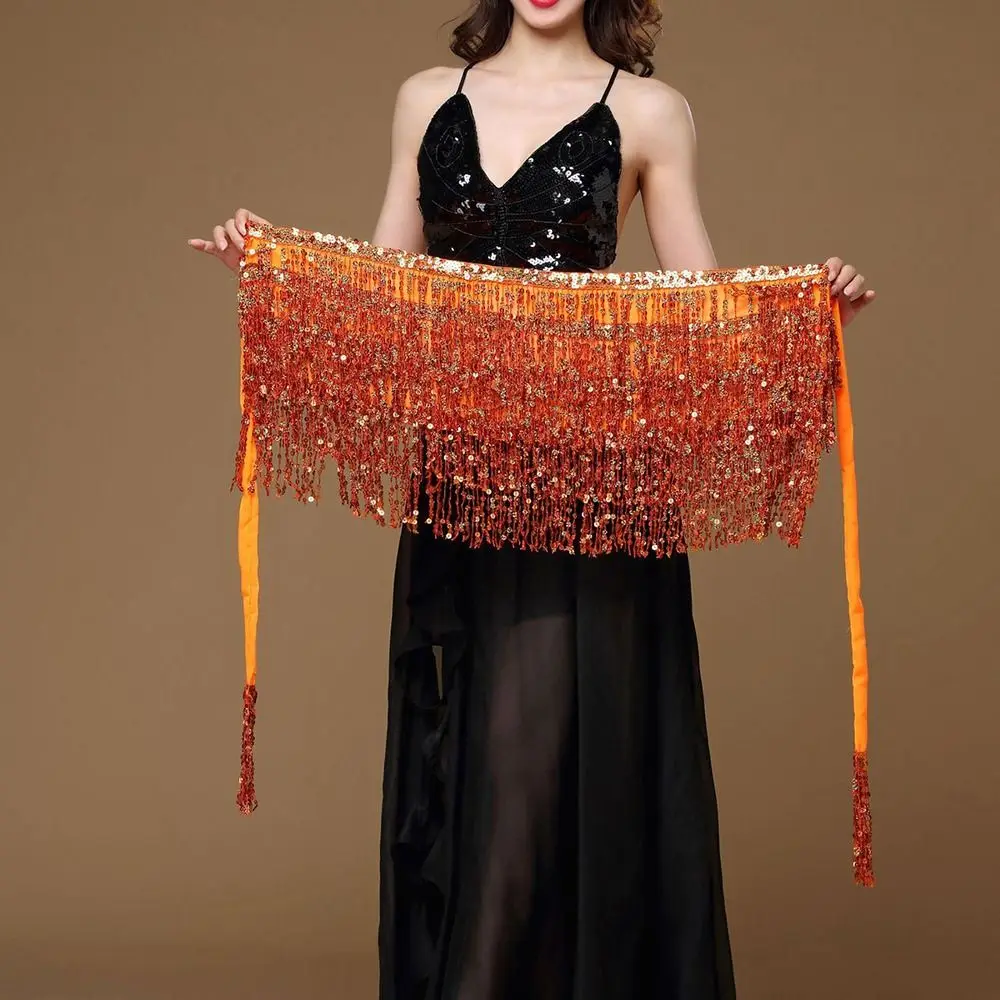 ممارسة شرابة لفتاة الترتر للنساء الرقص الشرقي وشاح أزياء الرقص الشرقي حزام الرقص الشرقي اكسسوارات الرقص الشرقي #4