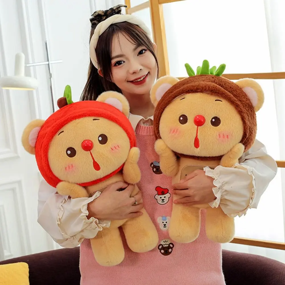 

ЭТО Имитация куклы-животного Медведь Куб Фрукты Забавная реалистичная подушка с медведем Мягкая модная кукла-медведь Куб Фруктовая кукла Домашний декор