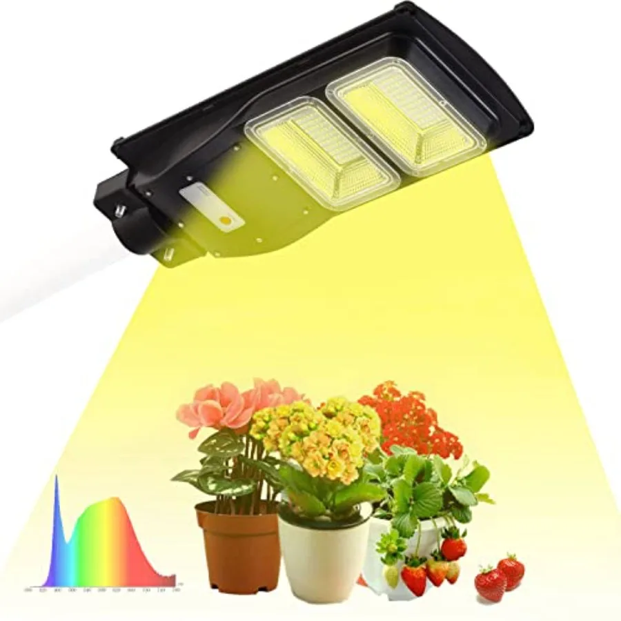 

Cordless Outdoor Full Spectrum LED Grow Light for Plants with Timer Auto Remote Wireless Waterproof 2in1 Motion Sensor Street a