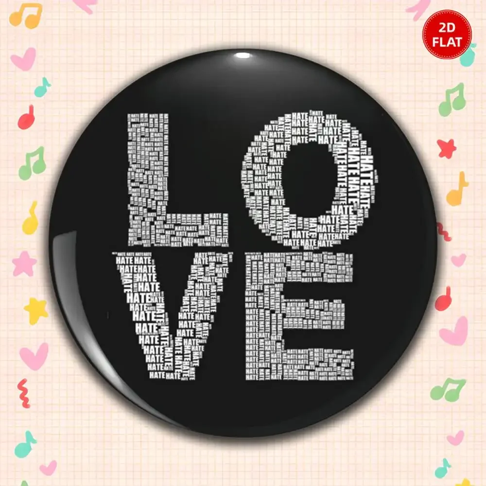 2026 Newest Classic Style 2D FLAT Gorgeous Round Anime Plastic Brooch Pin Unisex Lapel Badge Interesting Gift  Classmates S