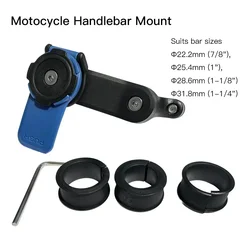 Motorcycle Handlebar Stem Fork Mount Holder Phone Mount Universal Adaptors 1 ball Mirror Scooter Mount VIBRATION DAMPENER Lock