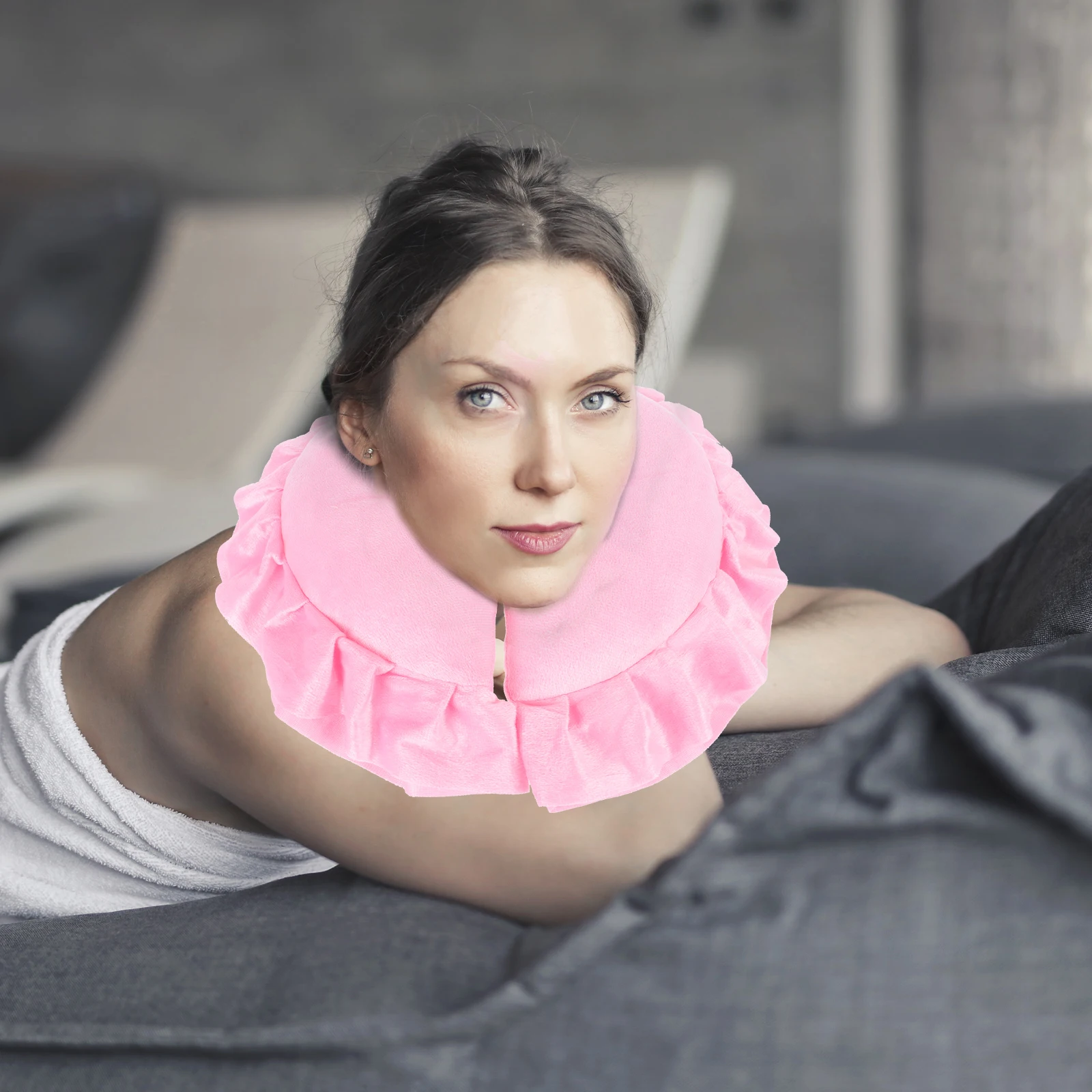 

Cotton Massage Pillow Neck Beauty Salon Face Down Head Rest Support Cushion Pad