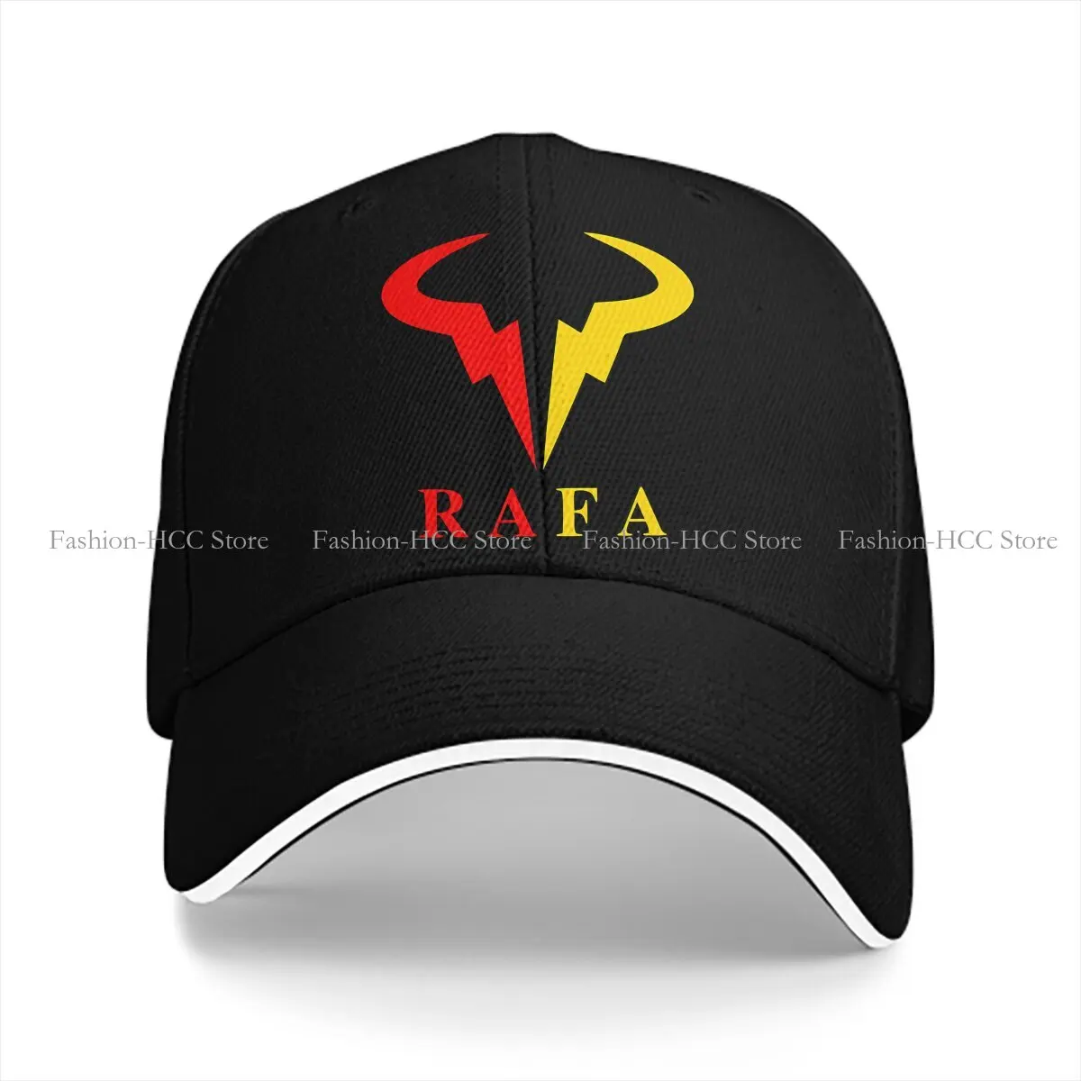 Washed Men's Baseball Cap The Red Yellow Cow Trucker Snapback Caps Dad Hat Rafael Nadal