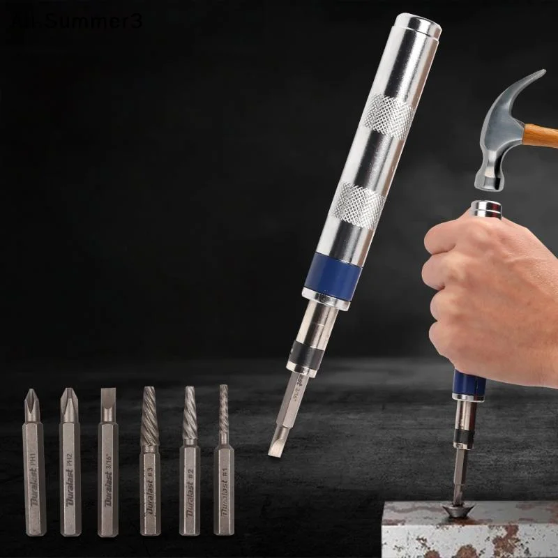 

1 комплект, 1/4 дюйма, ударный привод, ржавая застряжа, инструмент для удаления сломанных креплений, аксессуары для самостоятельного изготовления, набор ударных отверток 6 в 1