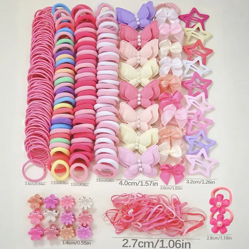 100/832 Pieces of Dopamine Sweet Accessory Set | Bow, Mini Clips – Perfect for Kids’ Hair Accessories, Holiday Gifts